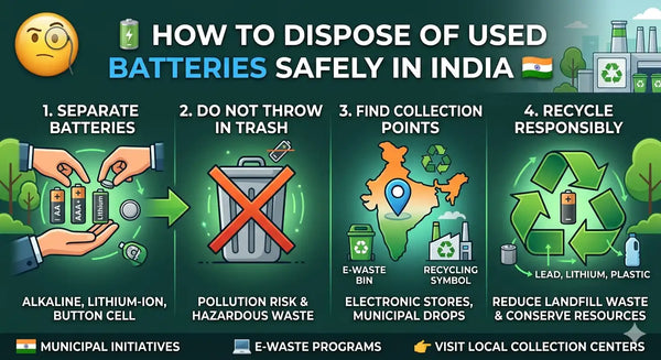 How to Dispose of Used Batteries Safely in India