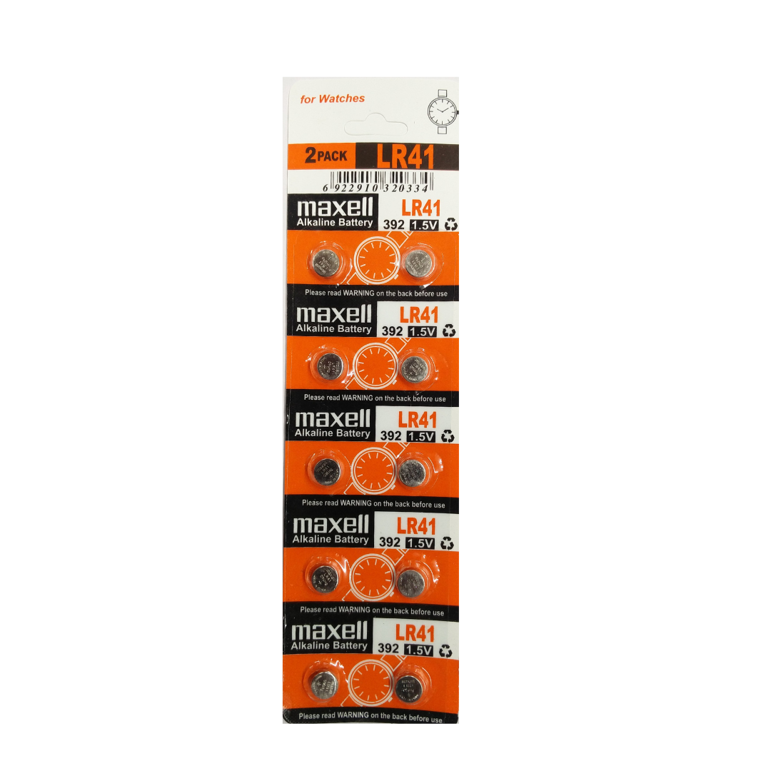Maxell LR41 Alkline Button Cell 1.5V Battery