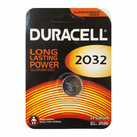 Buy Duracell DL2032 CR2032 lithium button cell battery online in India for long-lasting and reliable performance