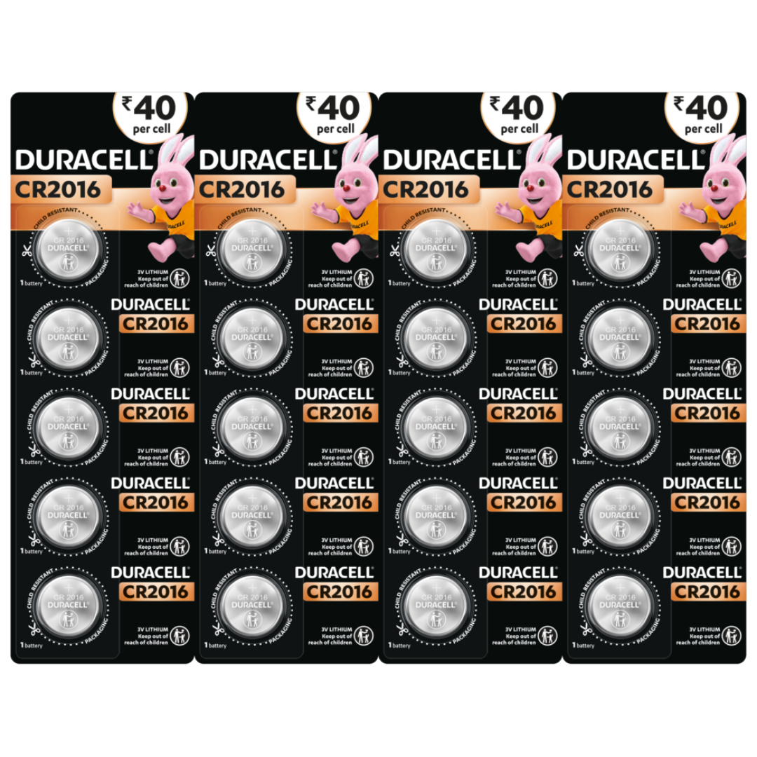 Duracell CR2016 batteries ensure long-lasting performance for remotes, medical devices, and more. Buy now with great discounts!