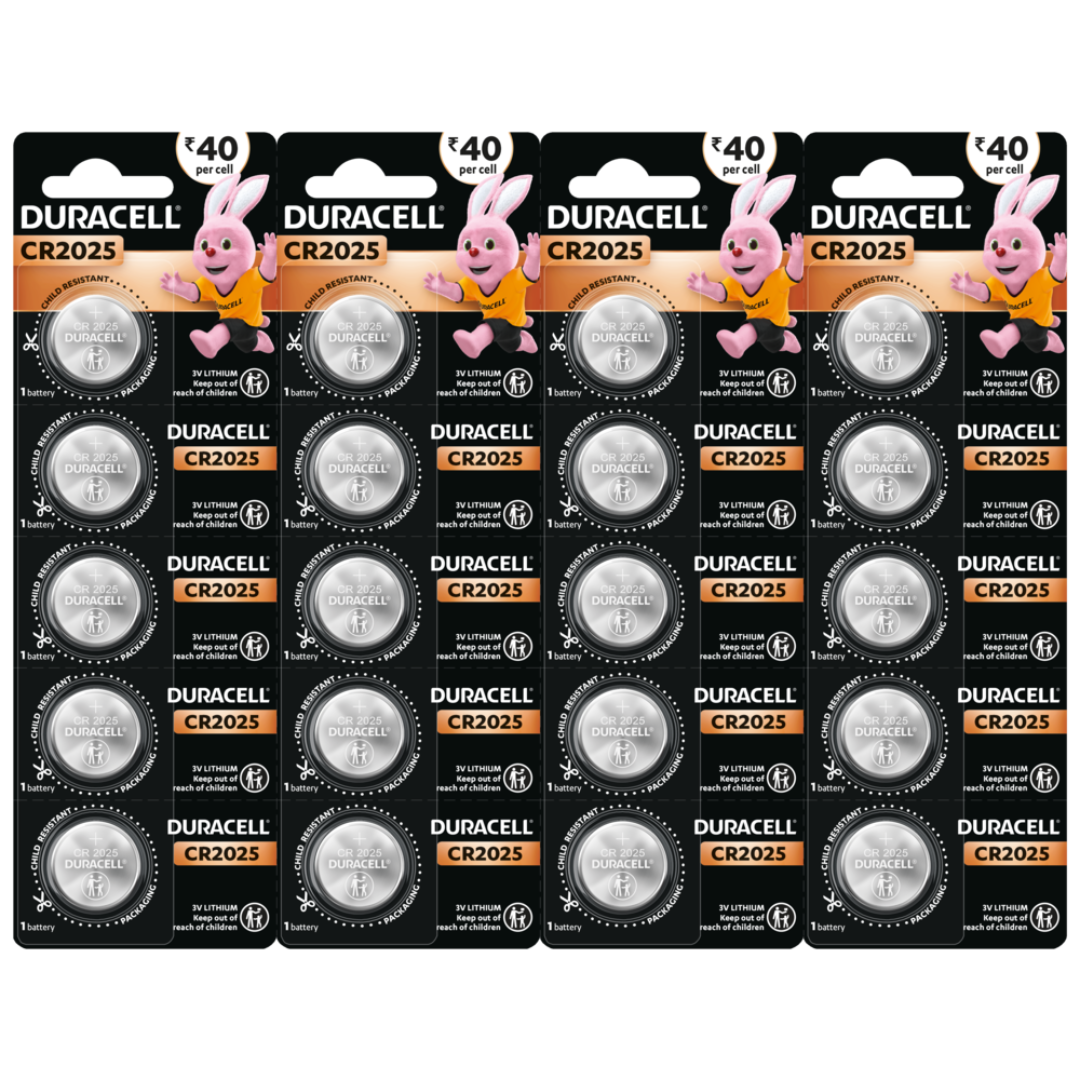 Shop Duracell CR2025 button batteries for watches, calculators, and fitness trackers. Fast delivery and lowest price guarantee.