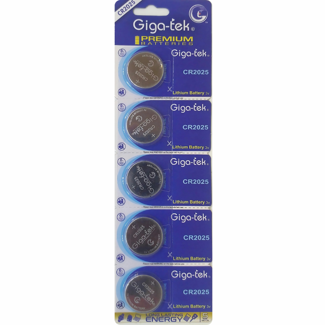 Buy Giga-tek CR2025 button cell battery at the lowest price. Secure checkout and fast shipping.