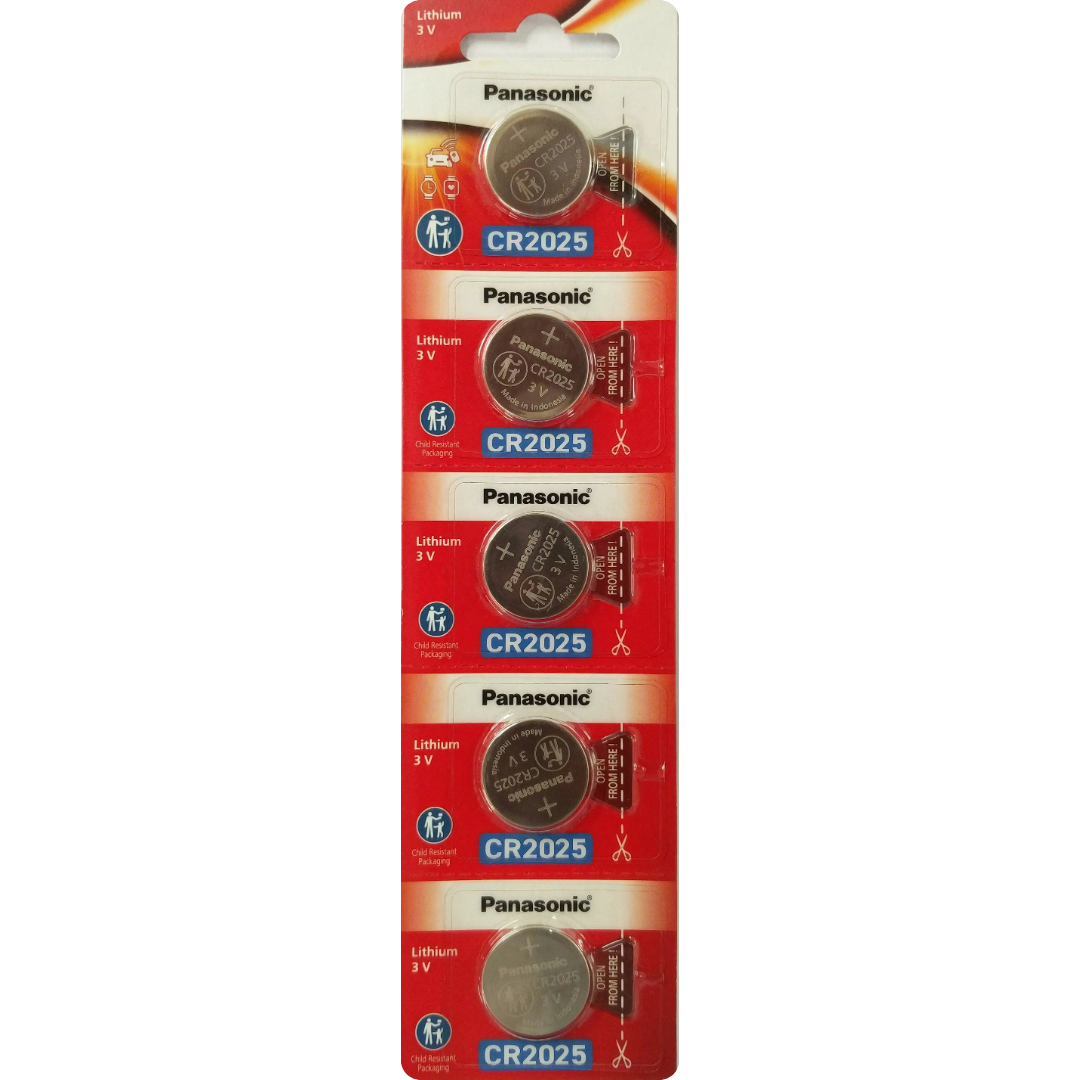 Shop Panasonic CR2025 3V lithium coin cell battery for reliable, long-lasting power in everyday electronics.