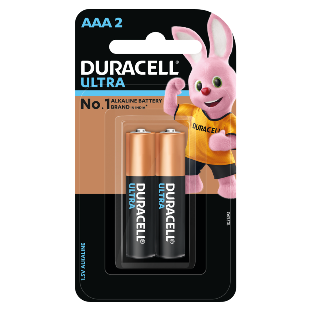 Duracell Ultra Alkaline AAA battery for remote controls, wireless devices, and toys. Order online for the best price in India.