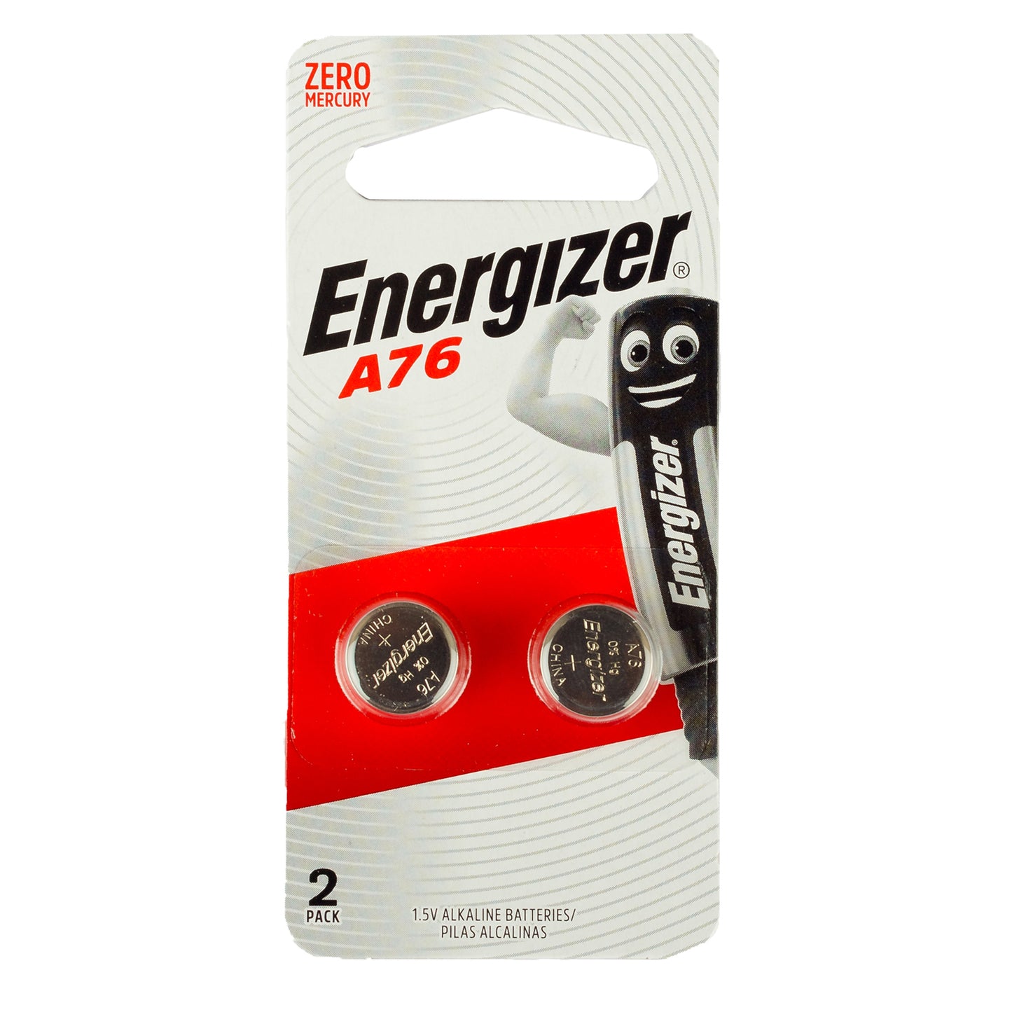 Energizer Alkaline A76 LR44 Button Cell Batteries - Pack of 2