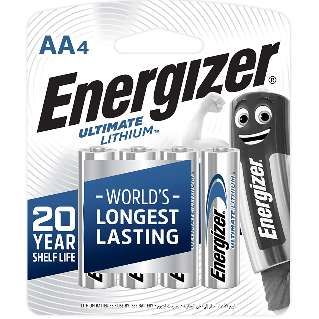Energizer L91 AA Ultimate Lithium Batteries 1.5V BP4