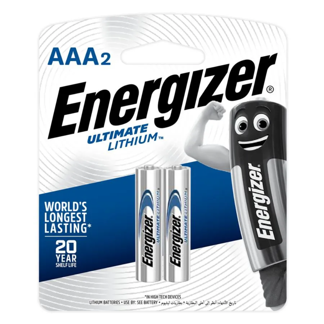 Energizer Ultimate Lithium size AAA Batteries BP2