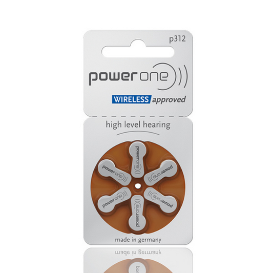 Buy Power One P312 1.45V PR41 hearing aid batteries - 1 packet with 6 batteries for your hearing aid needs.