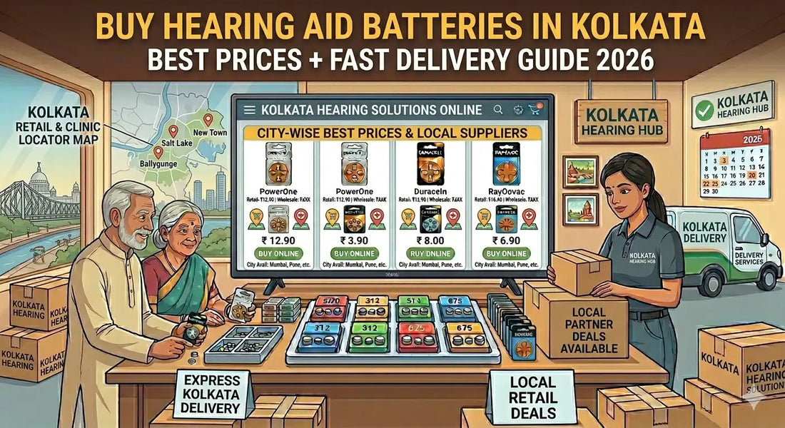 Buy Hearing Aid Batteries in Kolkata (Best Prices + Fast Delivery Guide 2026)