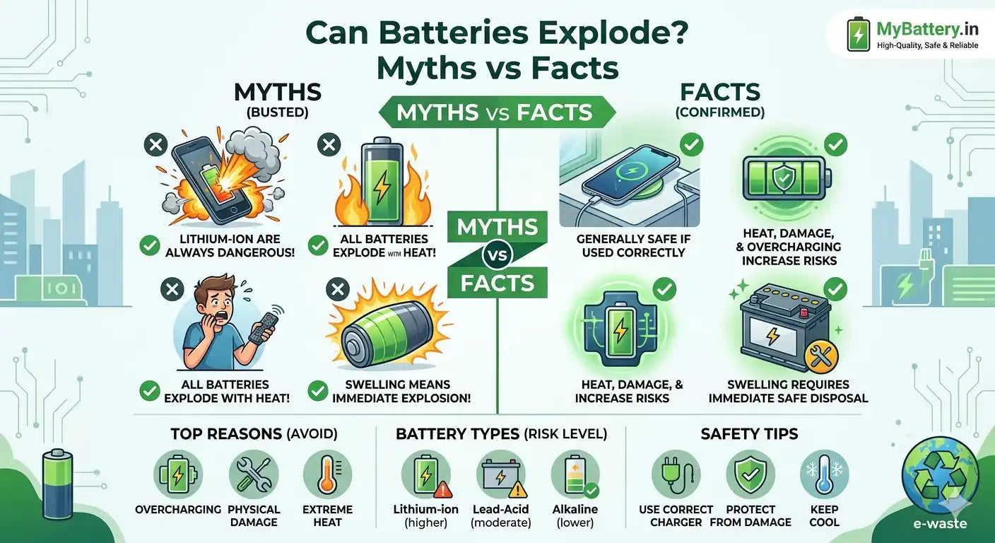can car batteries explode? - car ownership -... Can Batteries Explode? Myths vs Facts – MYBATTERY.IN