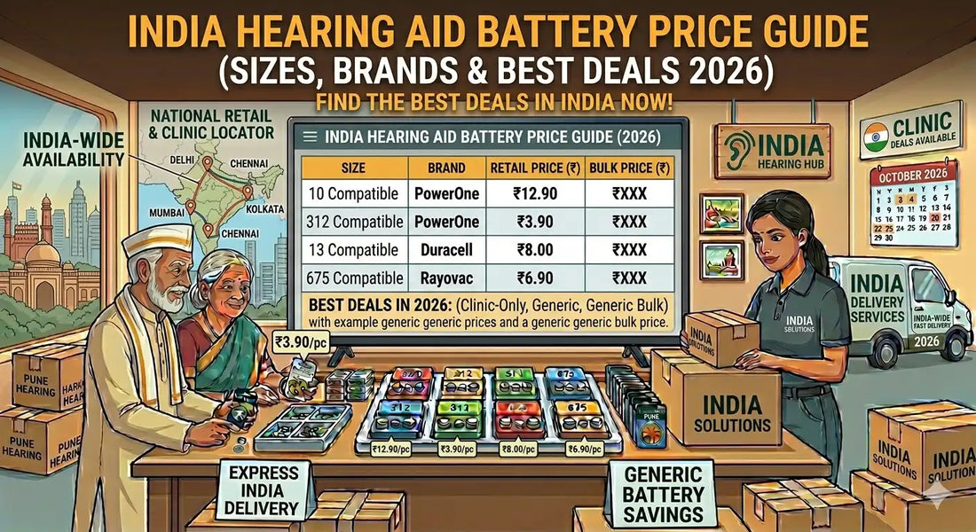 Hearing Aid Battery Price Guide in India (2026): Sizes, Brands & Best Deals
