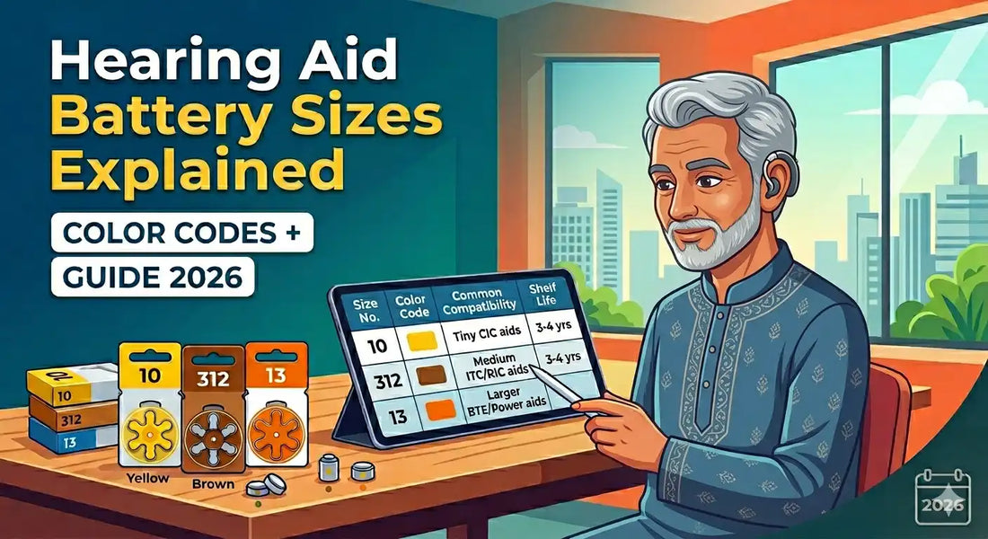 Hearing Aid Battery Sizes Explained (Color Codes + Compatibility Guide 2026)