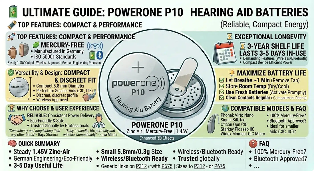 PowerOne P10 Hearing Aid Batteries: The Ultimate Choice for Compact Hearing Aids