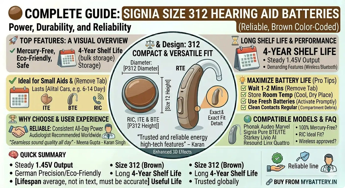 The Complete Guide to Signia Size 312 Hearing Aid Batteries: Power, Durability, and Reliability