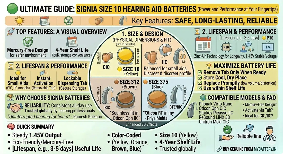 The Ultimate Guide to Signia Size 10 Hearing Aid Batteries: Power and Performance at Your Fingertips