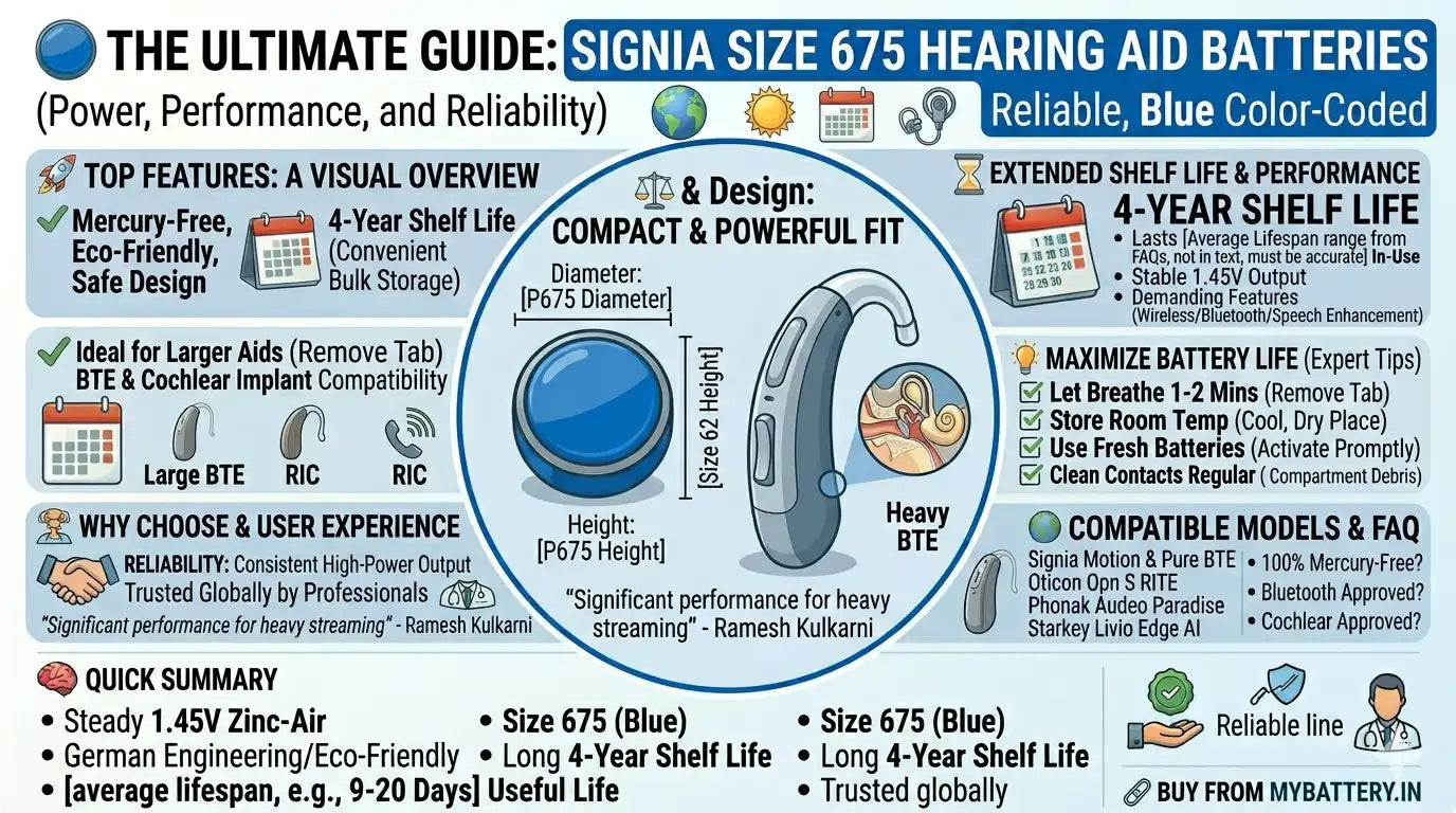 The Ultimate Guide to Signia Size 675 Hearing Aid Batteries: Power, Pe ...