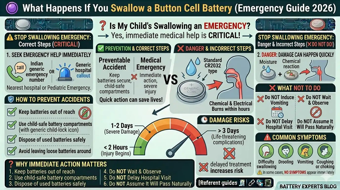 What Happens If You Swallow a Button Cell Battery (Emergency Guide 2026)