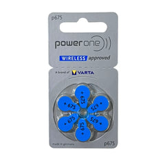 Power One P675 1.45V PR44 Hearing Aid Batteries - 1 Packet 6 Batteries