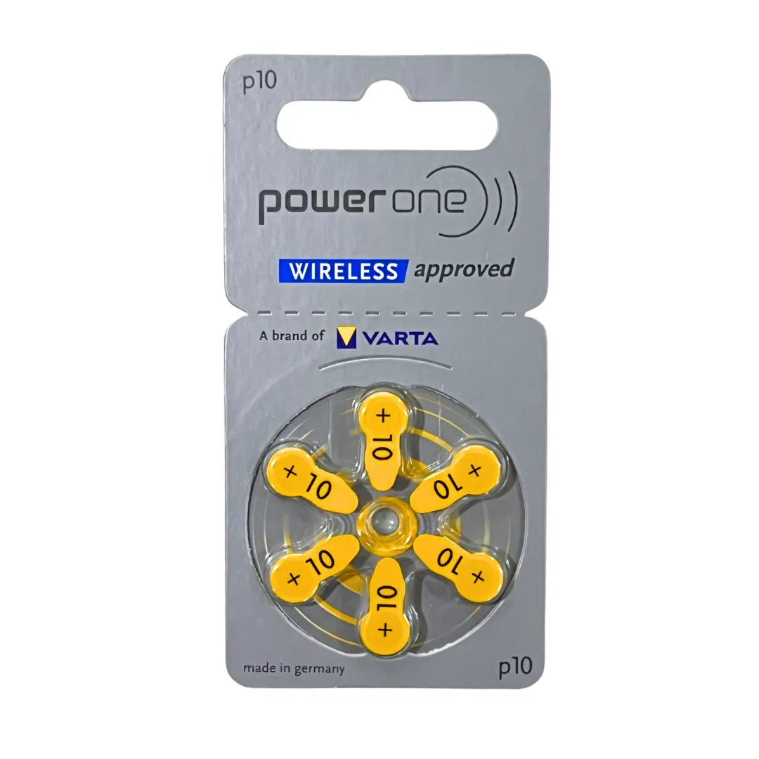 Power One P10 1.45V PR70 Hearing Aid Batteries - 1 Packet 6 Batteries