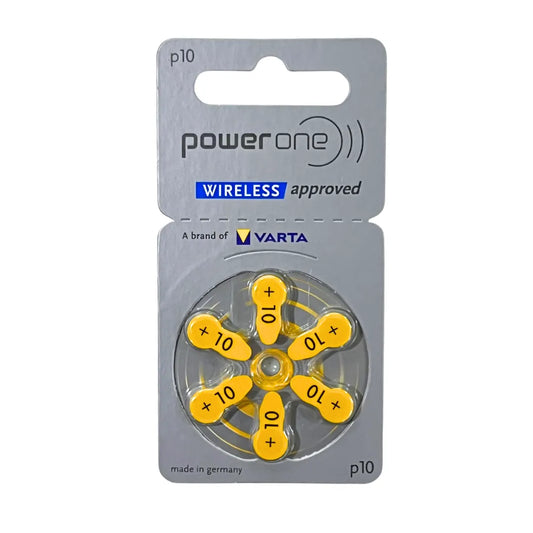 Power One P10 1.45V PR70 Hearing Aid Batteries - 1 Packet 6 Batteries