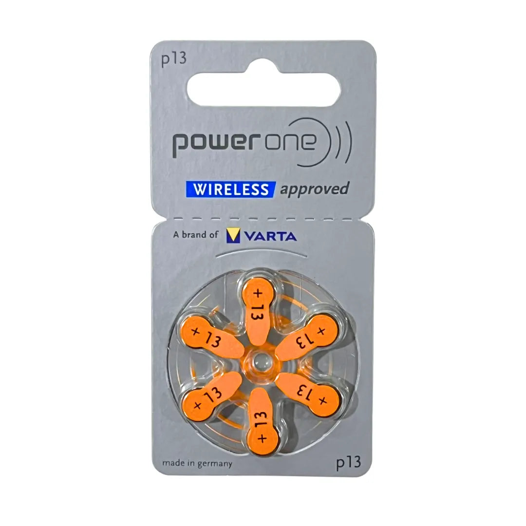 Power One P13 1.45V PR48 Hearing Aid Batteries - 1 Packet 6 Batteries