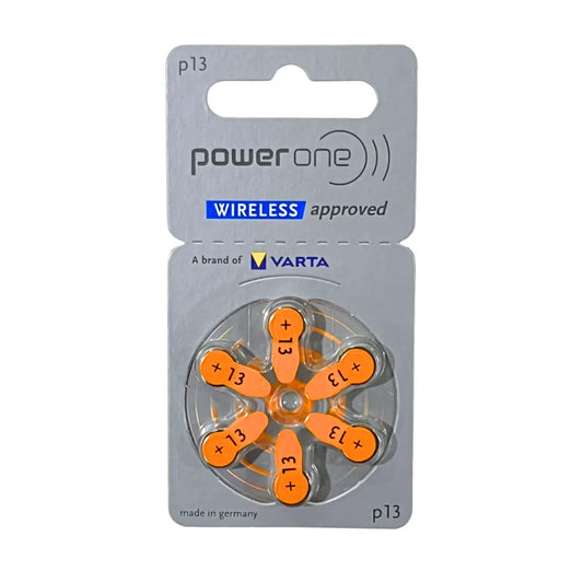 Power One P13 1.45V PR48 Hearing Aid Batteries - 1 Packet 6 Batteries
