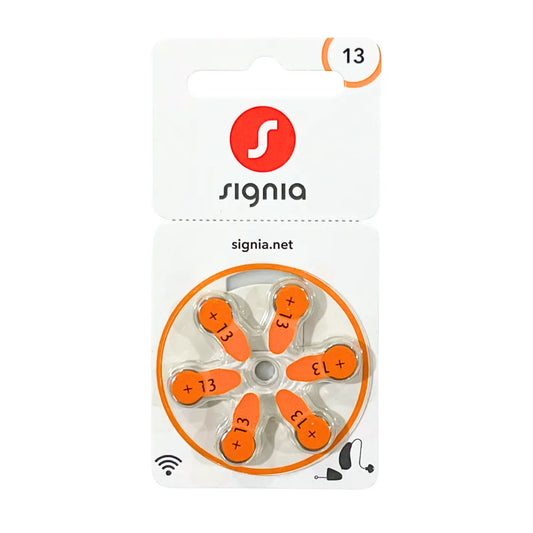 Signia size 13 Hearing Aid Batteries | 1 Packet (6 Batteries)