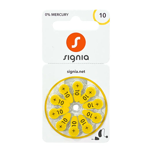 Signia size 10 Hearing Aid Batteries | 1 Packet 10 Batteries