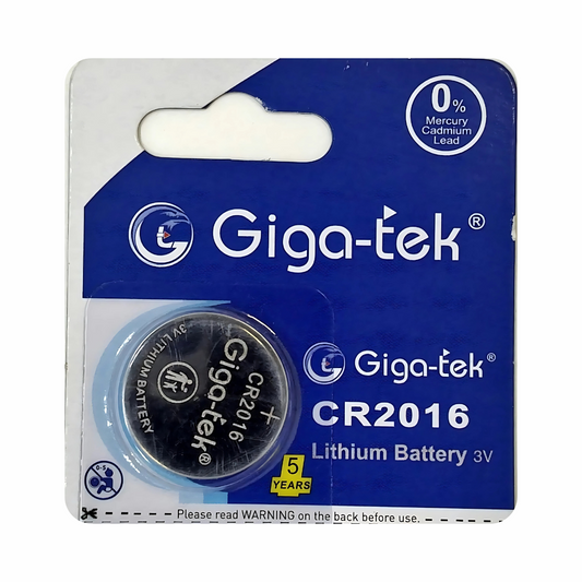 Giga-tek CR2016 3V Lithium Button Cell Battery