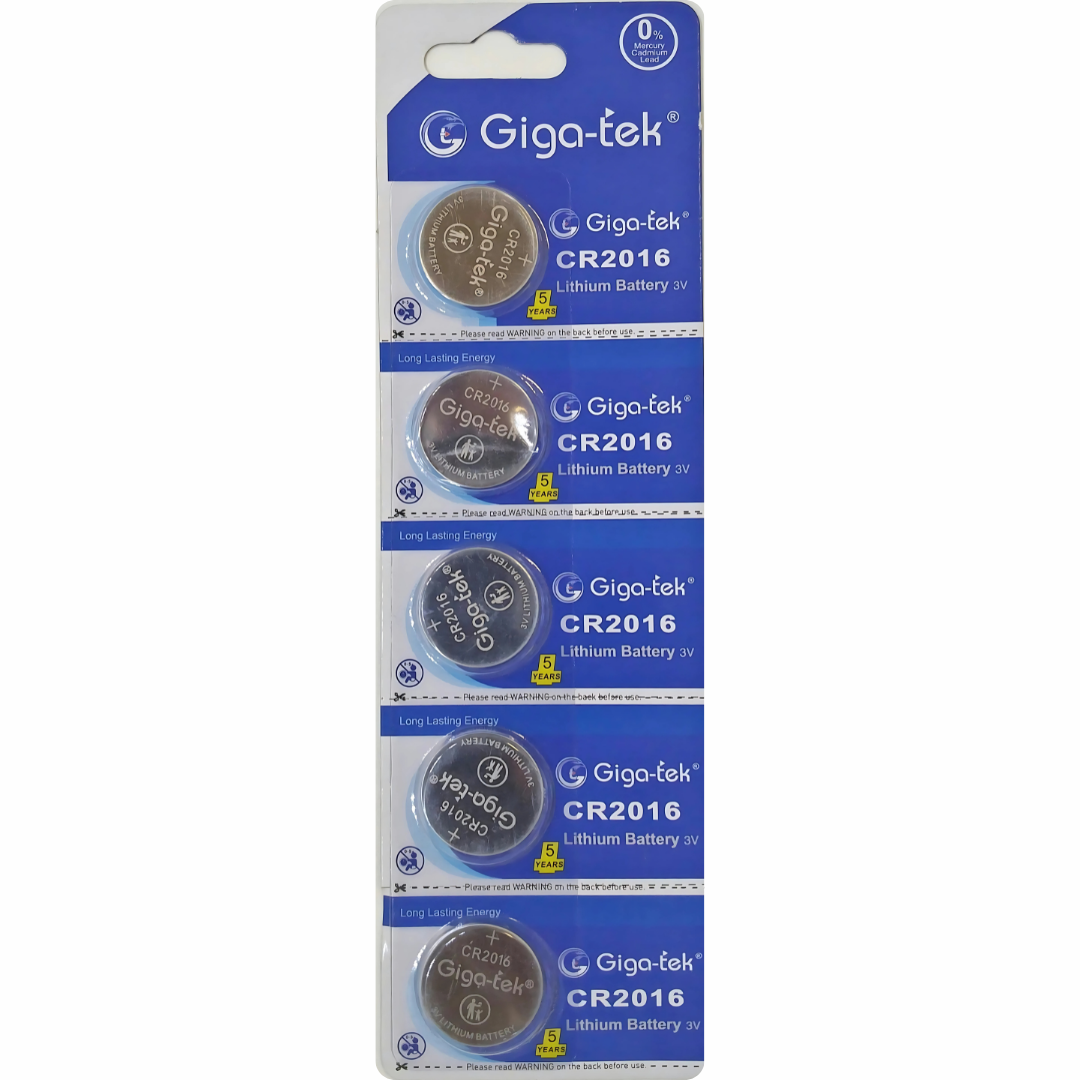 Giga-tek CR2016 3V Lithium Button Cell Battery