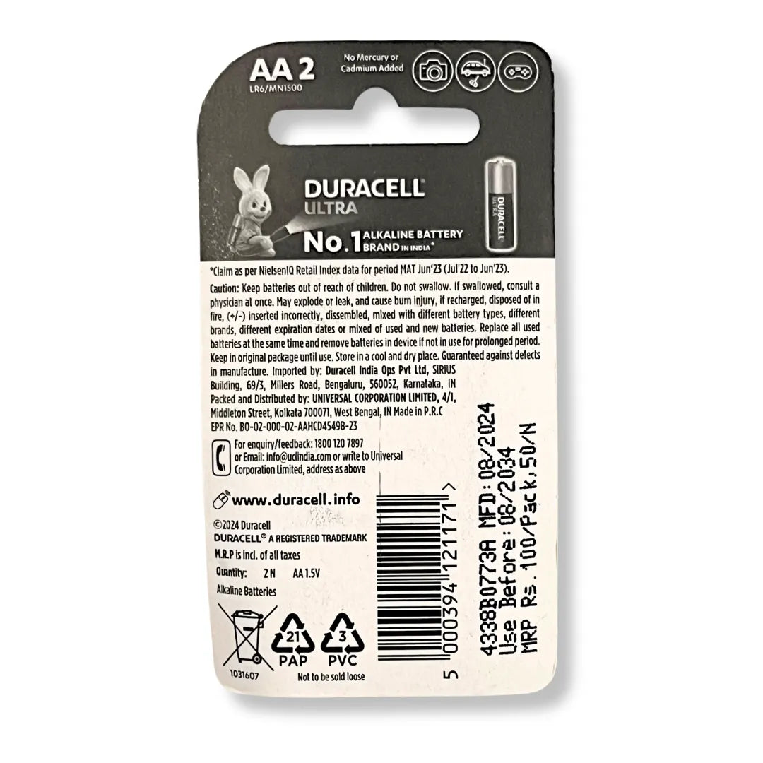 Duracell Ultra Alkaline size AA Batteries