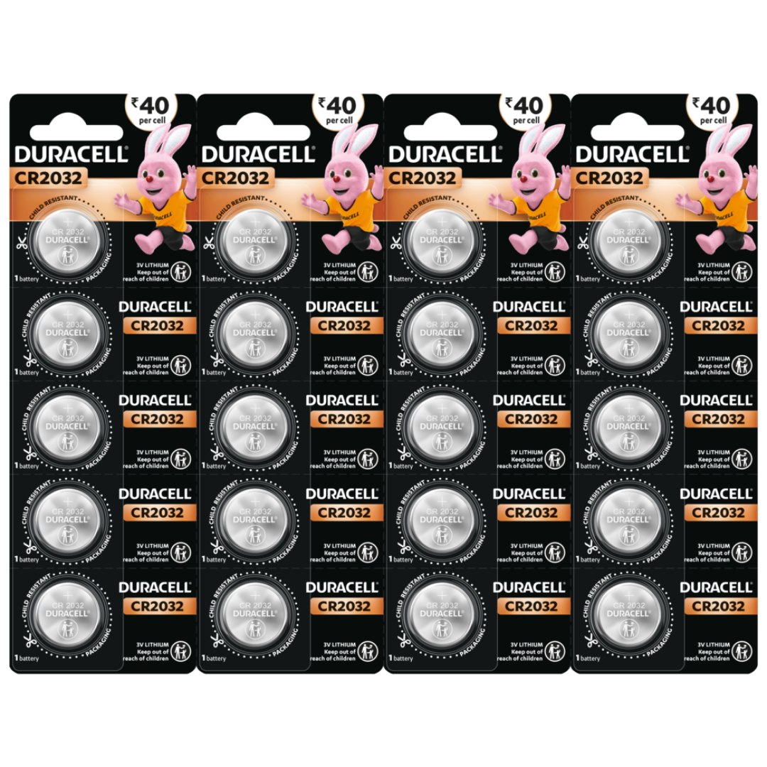 Duracell Chhota Power CR2032 Lithium Button Cell 3V Battery - Pack of 20