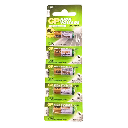 GP Super 23A V23GA MN21 Lithium 12V Batteries- Pack of 5