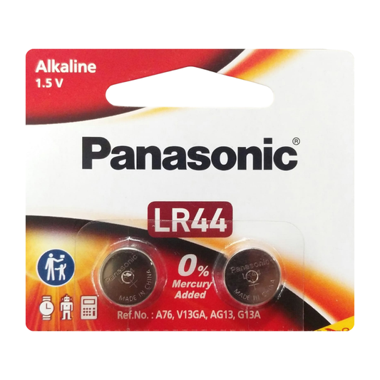 Panasonic LR44 Alkaline Button Cell Battery AG13 357 1.5V - Pack of 10