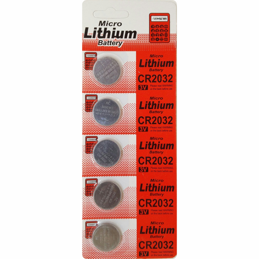 The CR2032 3V lithium coin cell battery, available in a pack of 5, is designed for reliable, long-lasting power. With a temperature range of -20°C to +85°C, it provides high energy and continuous voltage supply, ideal for devices like calculators, keyless remotes, cameras, and personal organizers. Commonly used in laptop CMOS batteries, car remotes, and scientific instruments, these batteries ensure consistent performance and easy functionality.