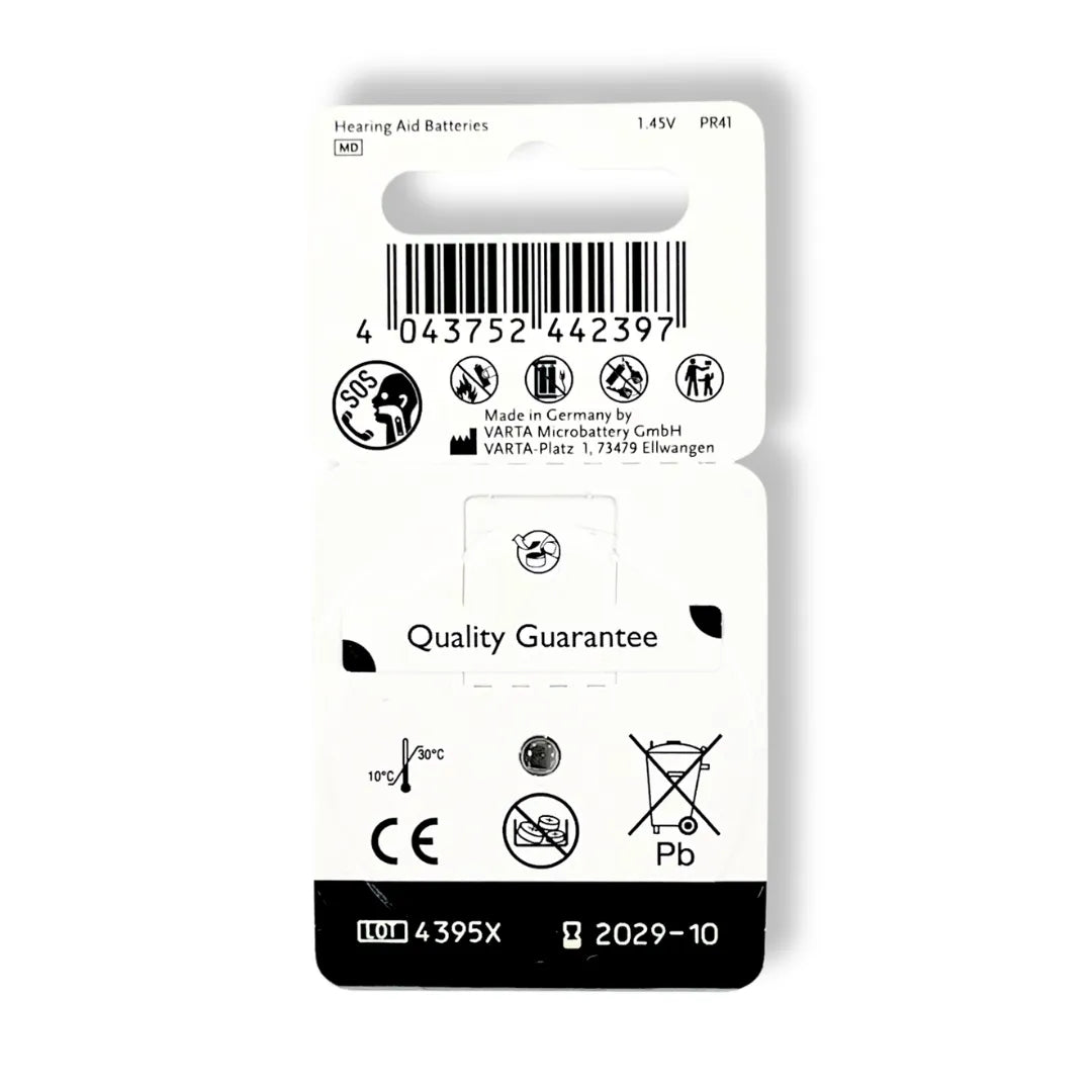 Power One P312 1.45V PR41 Hearing Aid Batteries - 1 Packet 6 Batteries