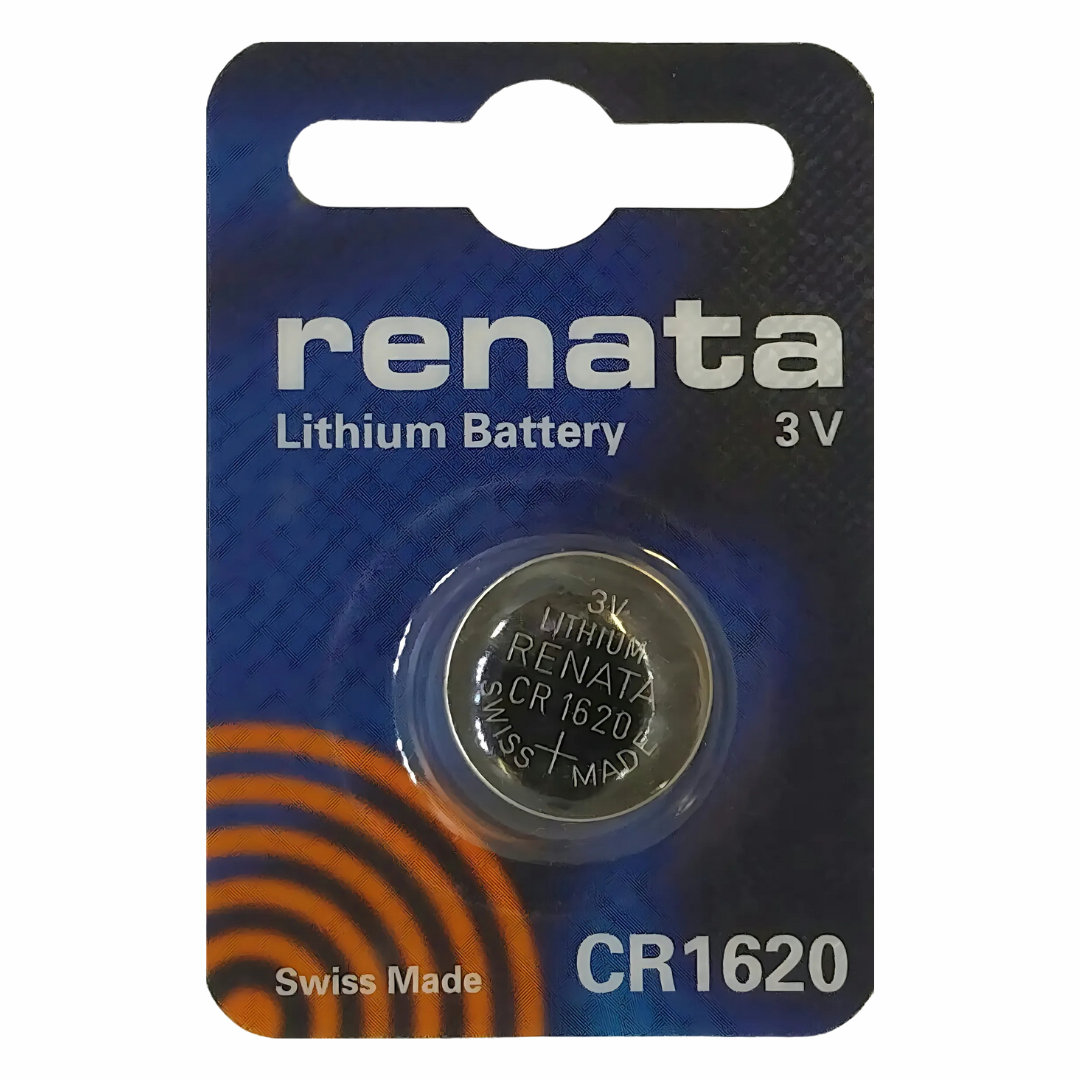 Looking for a reliable CR1620 lithium battery for your electronic devices? Choose the Renata CR1620 3V Lithium button cell! This top-quality battery offers dependable performance and a long lifespan, making it perfect for small electronics like glucometers, calculators, and remote controls. Compact in size and high in energy density, the Renata CR1620 ensures your devices stay powered reliably.