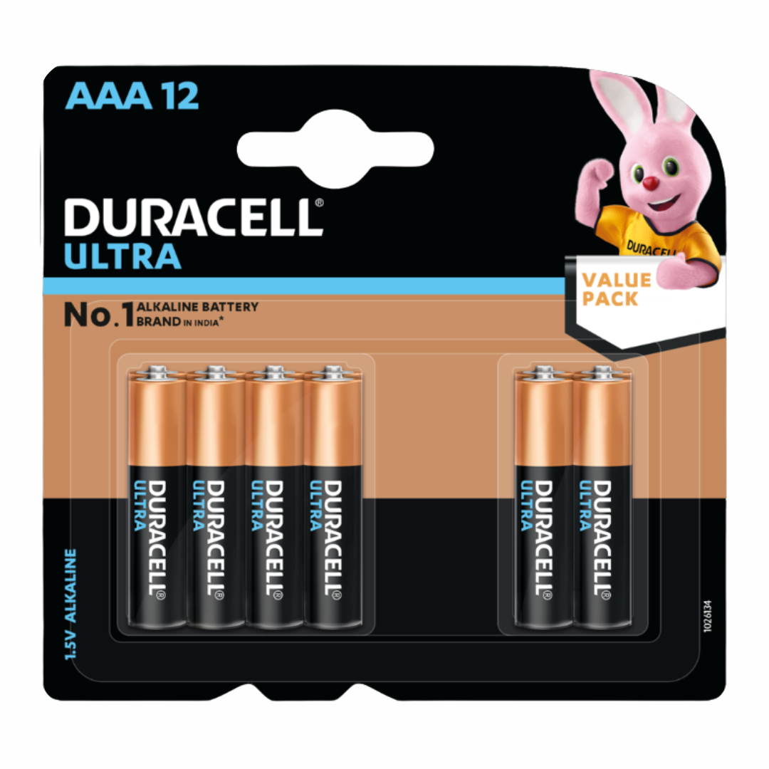 Buy Duracell Ultra Alkaline AAA batteries online in India for reliable and high-performance energy solution