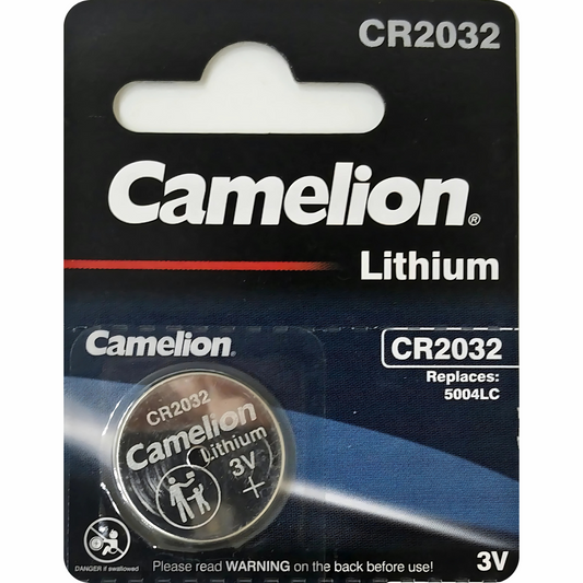 Buy Camelion CR2032 3V Lithium Button Cell Battery online in India for the best price. Perfect for watches, remote controls, and LED lights.