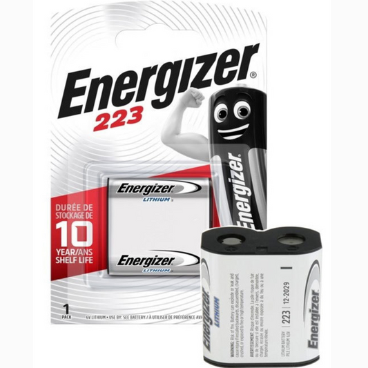 Energizer 223 CRP2 Lithium 6V battery – reliable power for cameras, alarm systems, and medical equipment. Buy online for fast shipping.