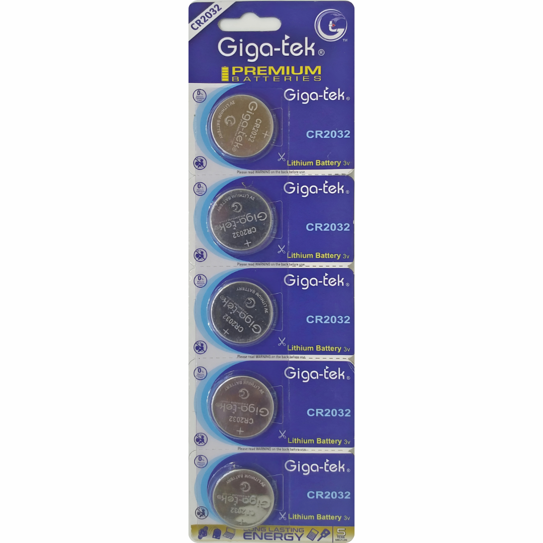 Get Giga-tek CR2032 button cell battery at a discounted price. Secure checkout and quick delivery.