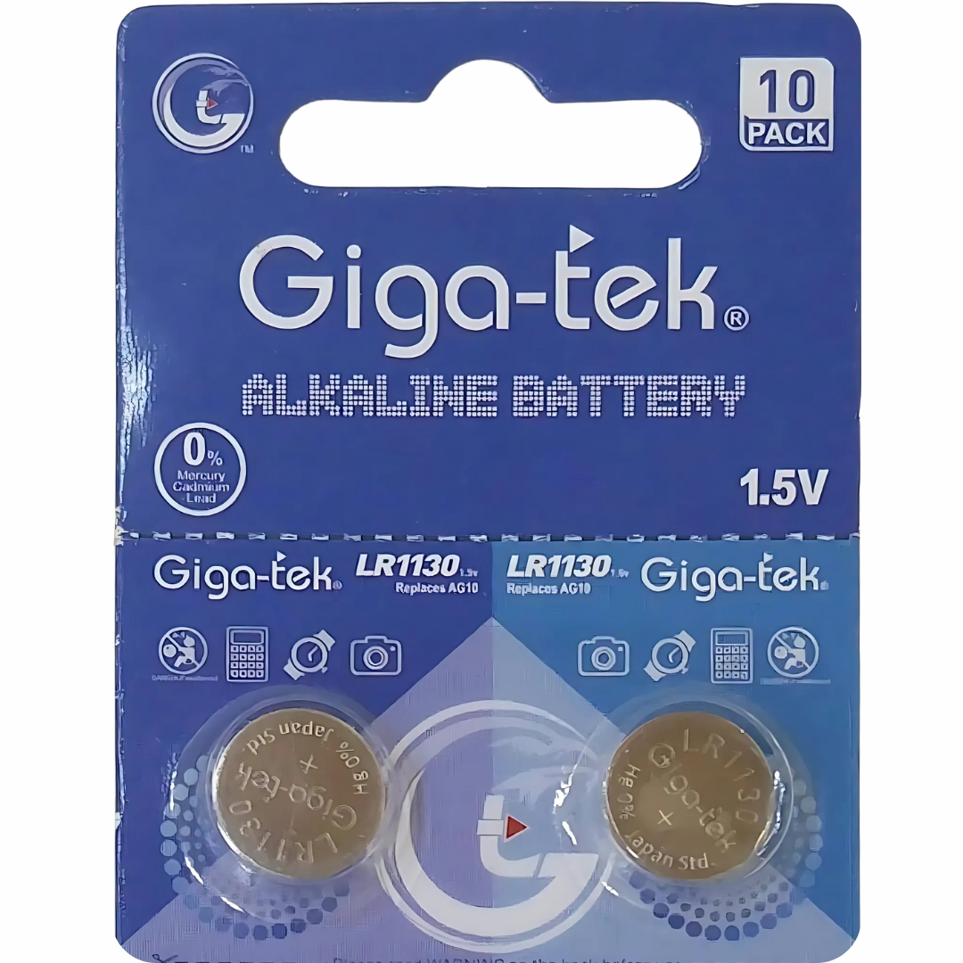 Shop Giga-tek LR1130 AG10 1.5V battery for long-lasting performance. Best price available online.