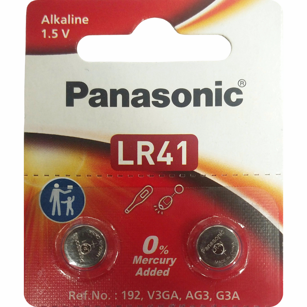 Panasonic LR41 Alkaline Button Cell Battery AG3 192 1.5V – MYBATTERY.IN