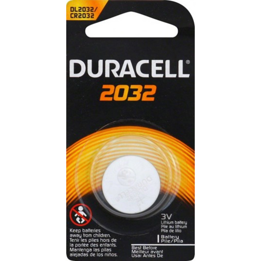 Duracell DL2032 (CR2032) Lithium Button Cell 3V Battery BP1