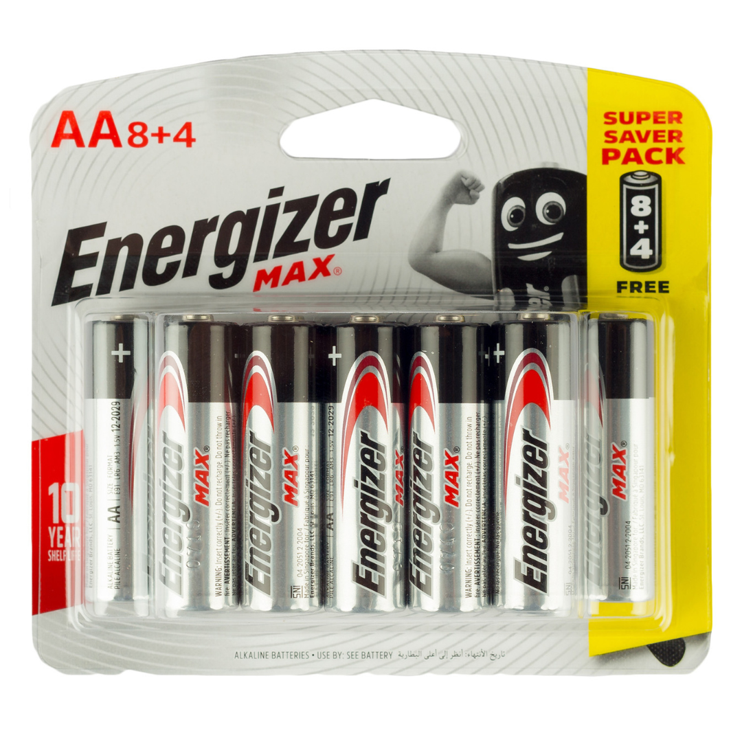 Energizer Max Alkaline size AA Batteries BP8
