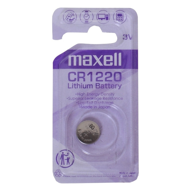 Maxell CR1220 Lithium Button Cell 3V Battery pack of 1