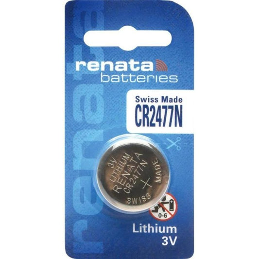 Renata CR2477N Lithium Coin Cell 3V 950mAh Battery - Pack of 1, perfect for high-power devices. Buy now!