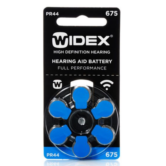 Widex size 675 Hearing Aid Batteries 1.45V PR44